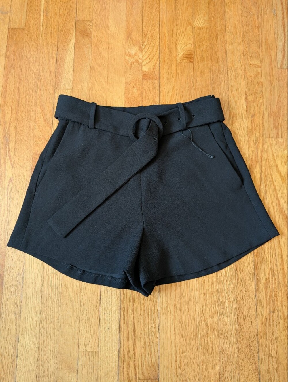 ZARA Black High Waisted Belted Tailored Shorts - Size XS (NWOT)